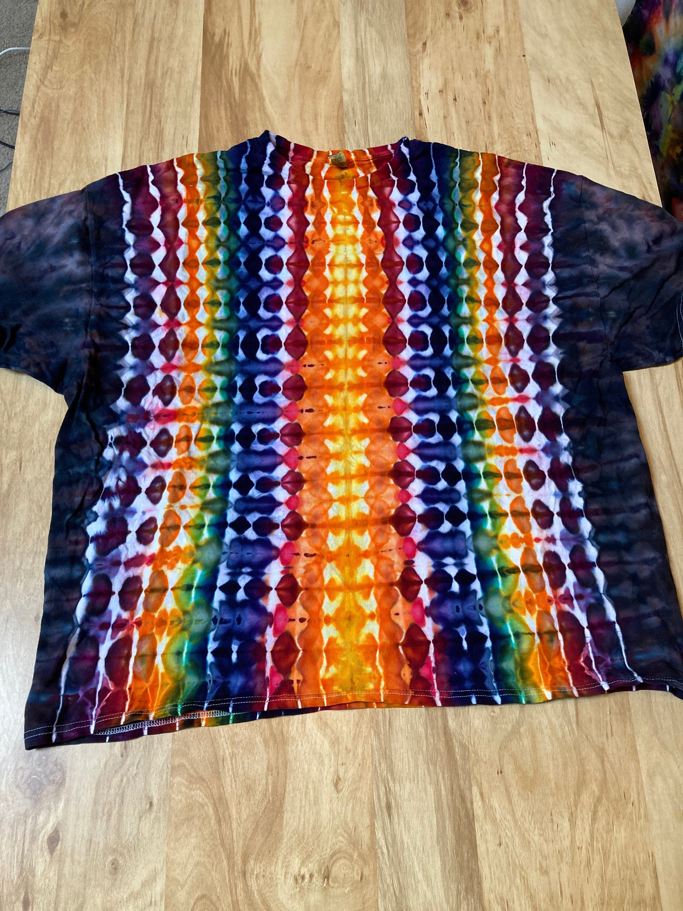 4XL | Fractal Tie Dye Shirt | Psychedelic T Shirt | Galaxy Ice Dye Shirt | Festival Shirt | Mandala Psytrance Shirt | Geode Tie Dye