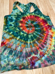 XL Womens Tank Top | Fractal Tank Top | Galaxy Ice Dye Shirt | Psychedelic Shirt | Yoga Tank Top | Festival Apparel | Trippy Hippie Shirt