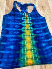 Large Womens Tank Top | Fractal Tank Top | Galaxy Ice Dye Shirt | Psychedelic Shirt | Yoga Tank Top | Festival Apparel | Trippy Hippie Shirt