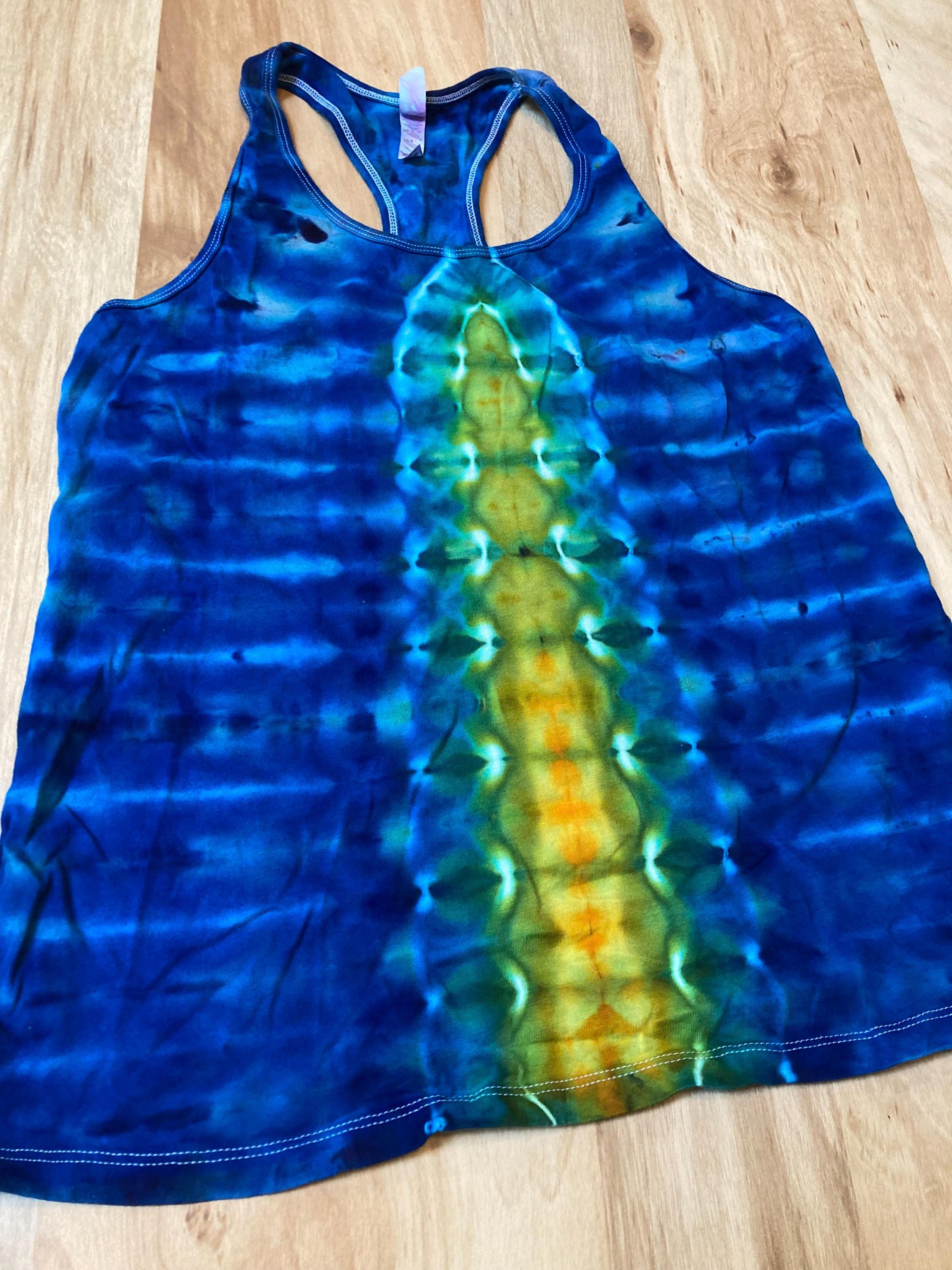 Large Womens Tank Top | Fractal Tank Top | Galaxy Ice Dye Shirt | Psychedelic Shirt | Yoga Tank Top | Festival Apparel | Trippy Hippie Shirt