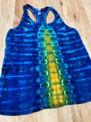 Large Womens Tank Top | Fractal Tank Top | Galaxy Ice Dye Shirt | Psychedelic Shirt | Yoga Tank Top | Festival Apparel | Trippy Hippie Shirt