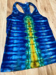 Medium Womens Tank Top | Tie Dye Tank Top | Galaxy Ice Dye Shirt |Psychedelic Shirt | Yoga Tank Top | Festival Apparel | Trippy Hippie Shirt