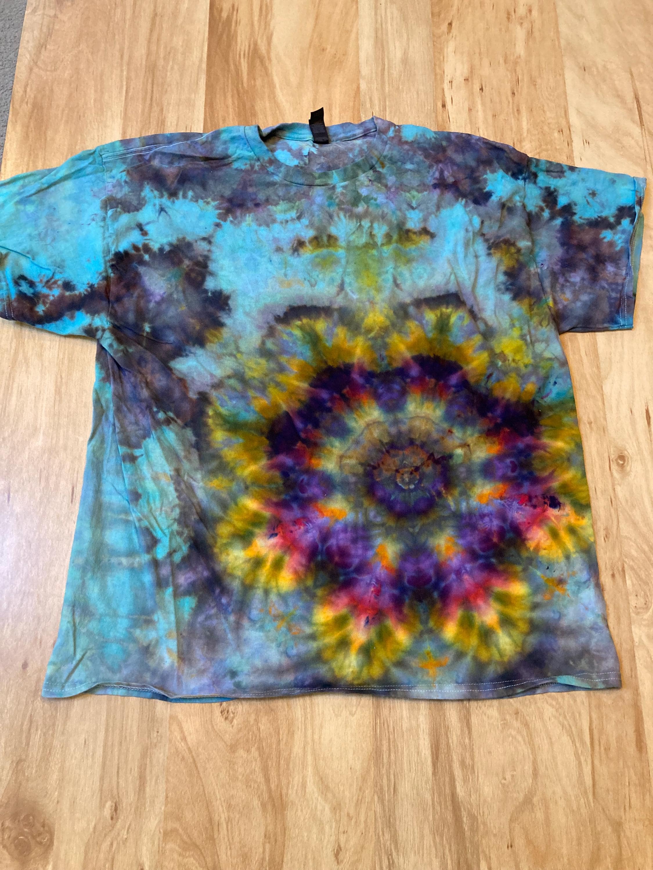 Xl Shirt | Mandala Tie Dye Shirt | Psychedelic T Shirt | Galaxy Ice Dye Shirt | Festival Shirt | Mandala Psytrance Shirt | Geode Tie Dye