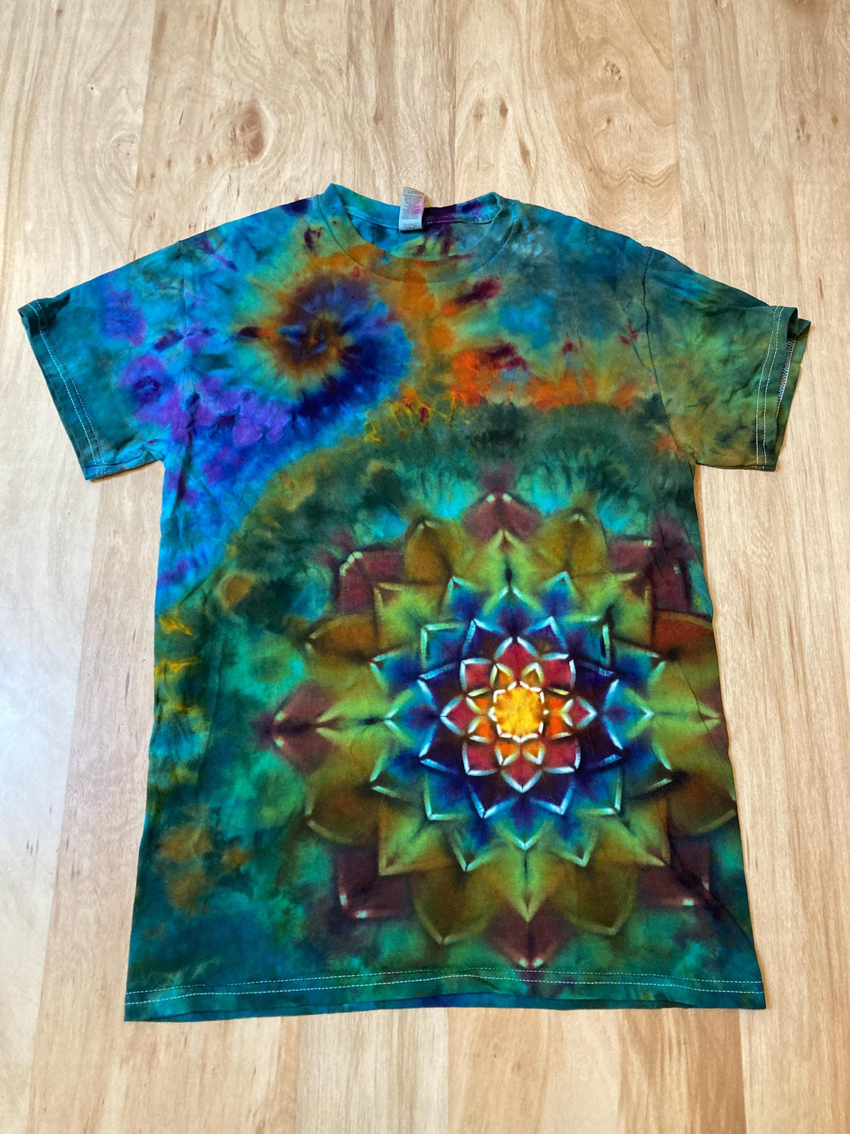 Small Shirt | Special Tie Dye Shirt | Psychedelic T Shirt | Galaxy Ice Dye Shirt | Festival Shirt | Mandala Psytrance Shirt | Geode Tie Dye