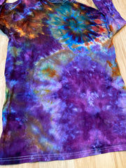 Small Shirt | Handmade Special Mandala Shirt | Trippy Tie Dye Tee| Lotus Flower Shirt | Oversized Tee | Psychedelic Shirt | Long Sleeve Yoga