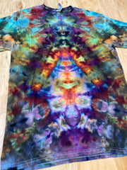 Small Shirt | Lotus Tie Dye Shirt | Psychedelic T Shirt | Galaxy Ice Dye Shirt | Festival Shirt | Mandala Psytrance Shirt | Geode Tie Dye