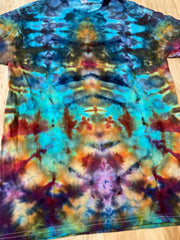 Small Shirt | Lotus Tie Dye Shirt | Psychedelic T Shirt | Galaxy Ice Dye Shirt | Festival Shirt | Mandala Psytrance Shirt | Geode Tie Dye