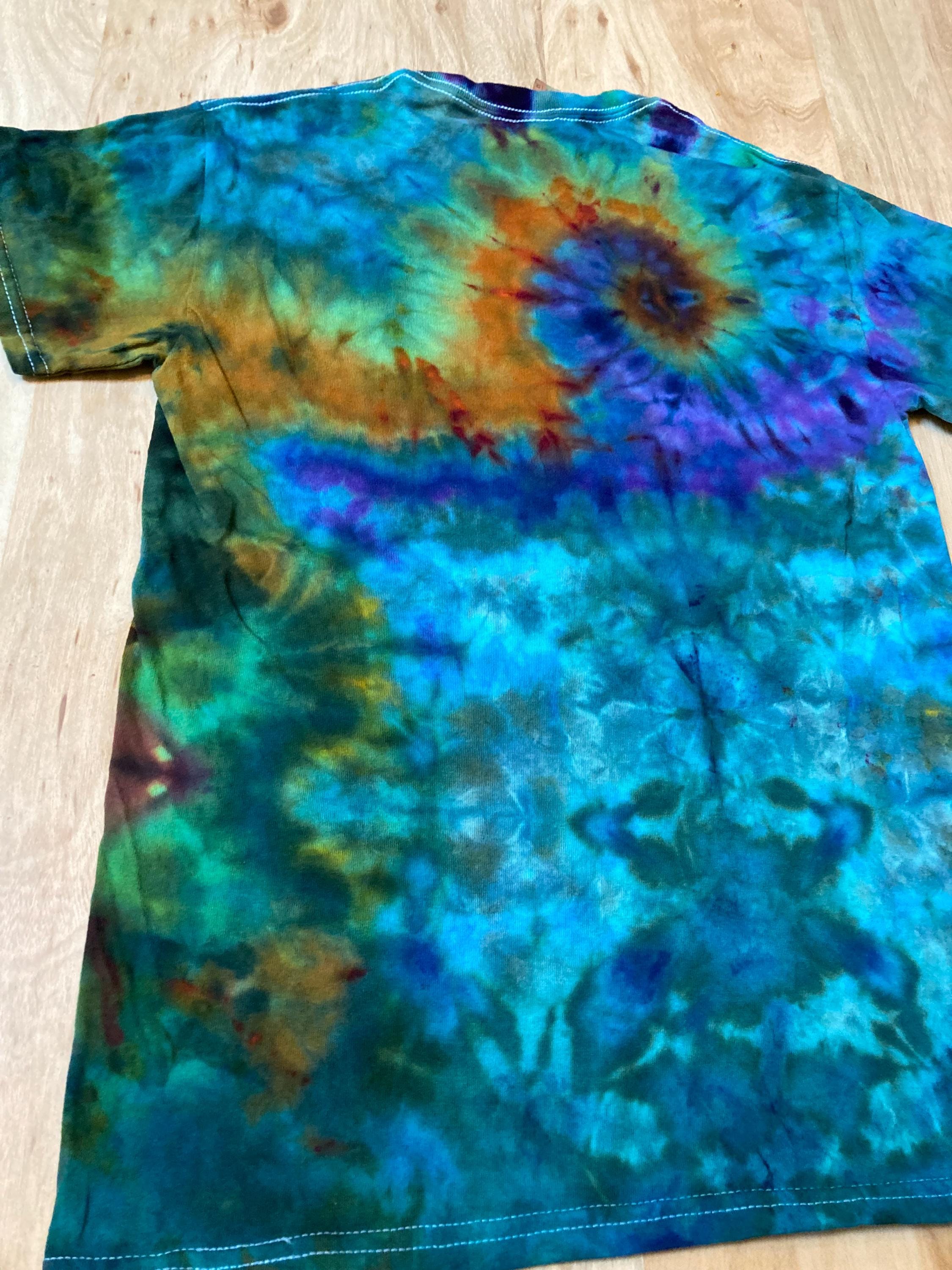 Small Shirt | Special Tie Dye Shirt | Psychedelic T Shirt | Galaxy Ice Dye Shirt | Festival Shirt | Mandala Psytrance Shirt | Geode Tie Dye