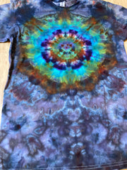Small Shirt | Lotus Tie Dye Shirt | Psychedelic T Shirt | Galaxy Ice Dye Shirt | Festival Shirt | Mandala Psytrance Shirt | Geode Tie Dye