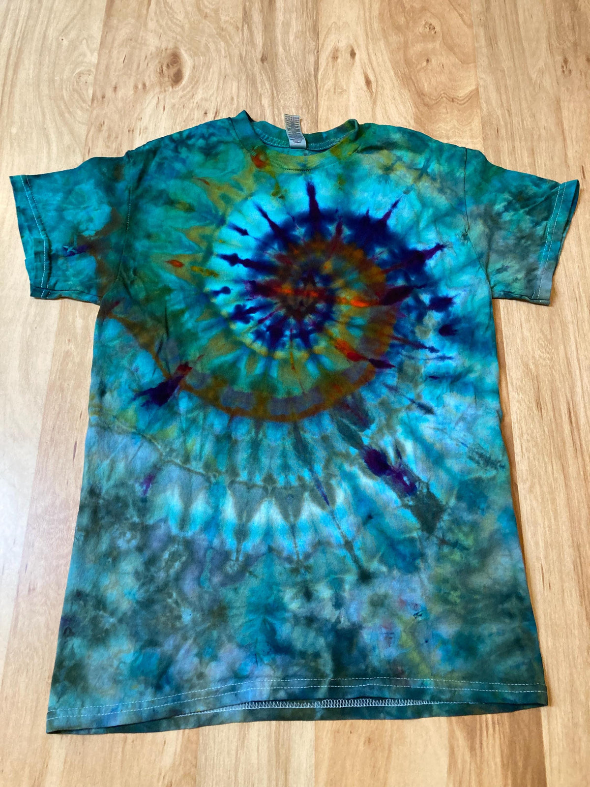 Small Shirt | Lotus Tie Dye Shirt | Psychedelic T Shirt | Galaxy Ice Dye Shirt | Festival Shirt | Mandala Psytrance Shirt | Geode Tie Dye