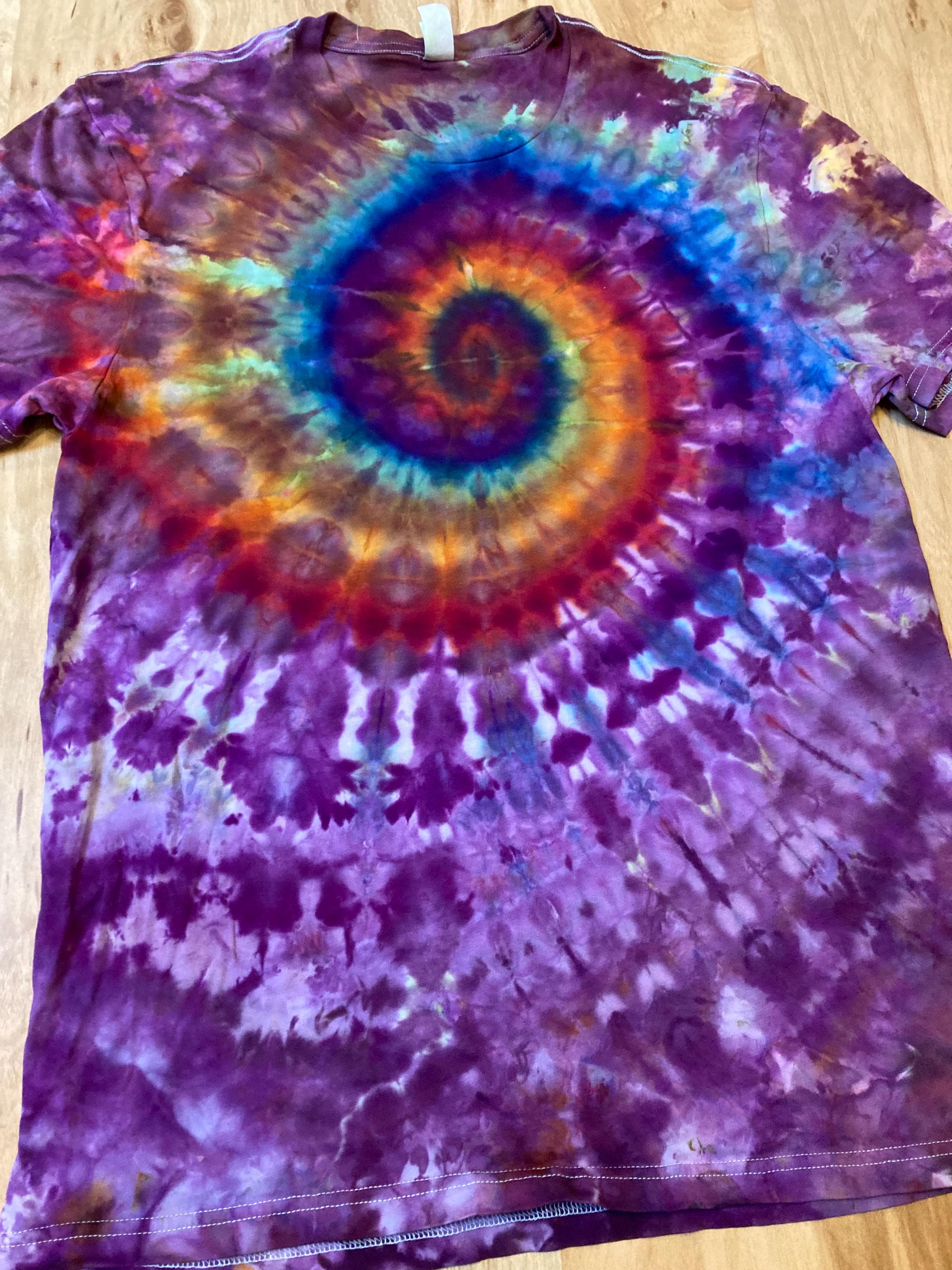 Small organic cotton tie dye shirt | Mandala Tie Dye Shirt | Psychedelic T Shirt | Ice Dye Shirt | Festival Shirt | Mandala Psytrance Shirt