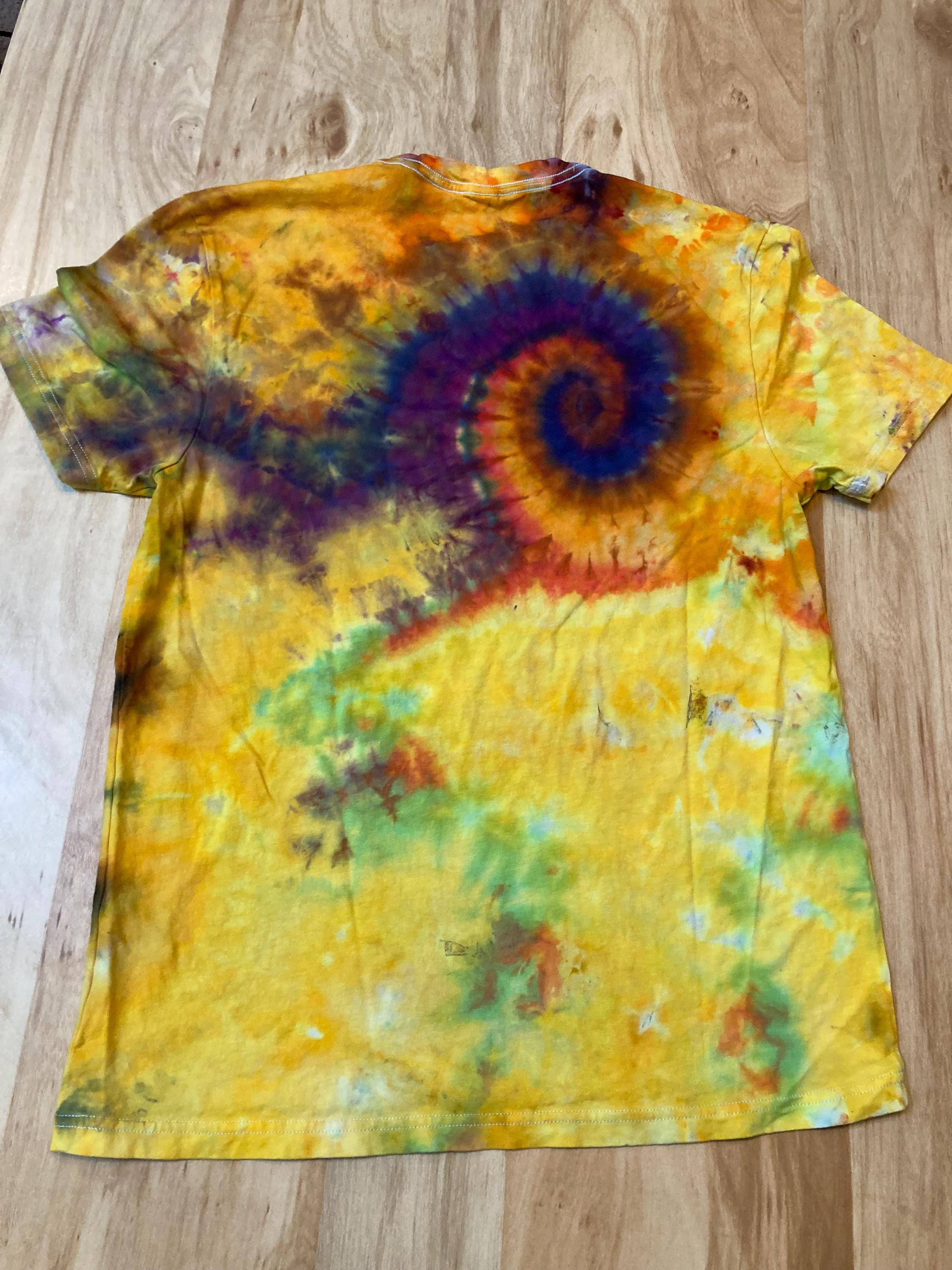 Small organic cotton tie dye shirt | Mandala Tie Dye Shirt | Psychedelic T Shirt | Ice Dye Shirt | Festival Shirt | Mandala Psytrance Shirt