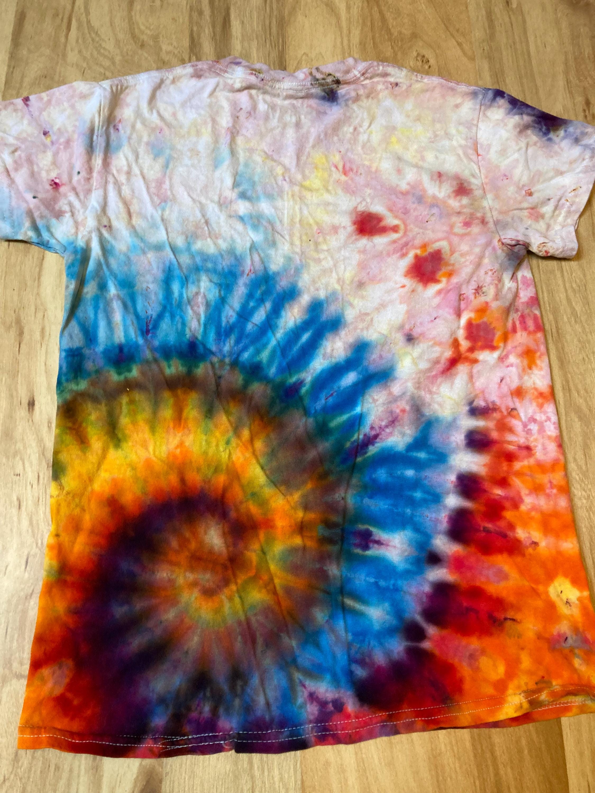 Small Grateful Dead Tie Dye T-Shirt psychedelic kaleidoscopic mandala  ice dye