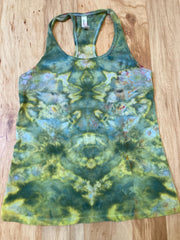 Small Womens Tank Top | Fractal Tank Top | Galaxy Ice Dye Shirt | Psychedelic Shirt | Yoga Tank Top | Festival Apparel | Trippy Hippie Shirt
