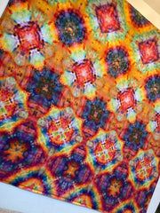 Psychedelic Wall Hanging | Trippy Tie Dye Tapestry | Ice Dye Tapestry | Fractal Tapestry | Above Bed Decor | Psytrance Art