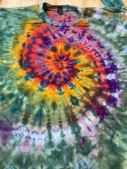 4XL Shirt | Handmade Spiral Swirl Shirt | Trippy Tie Dye Tee | Lotus Flower Shirt | Oversized Tee | Psychedelic Shirt | Long Sleeve Yoga Tee