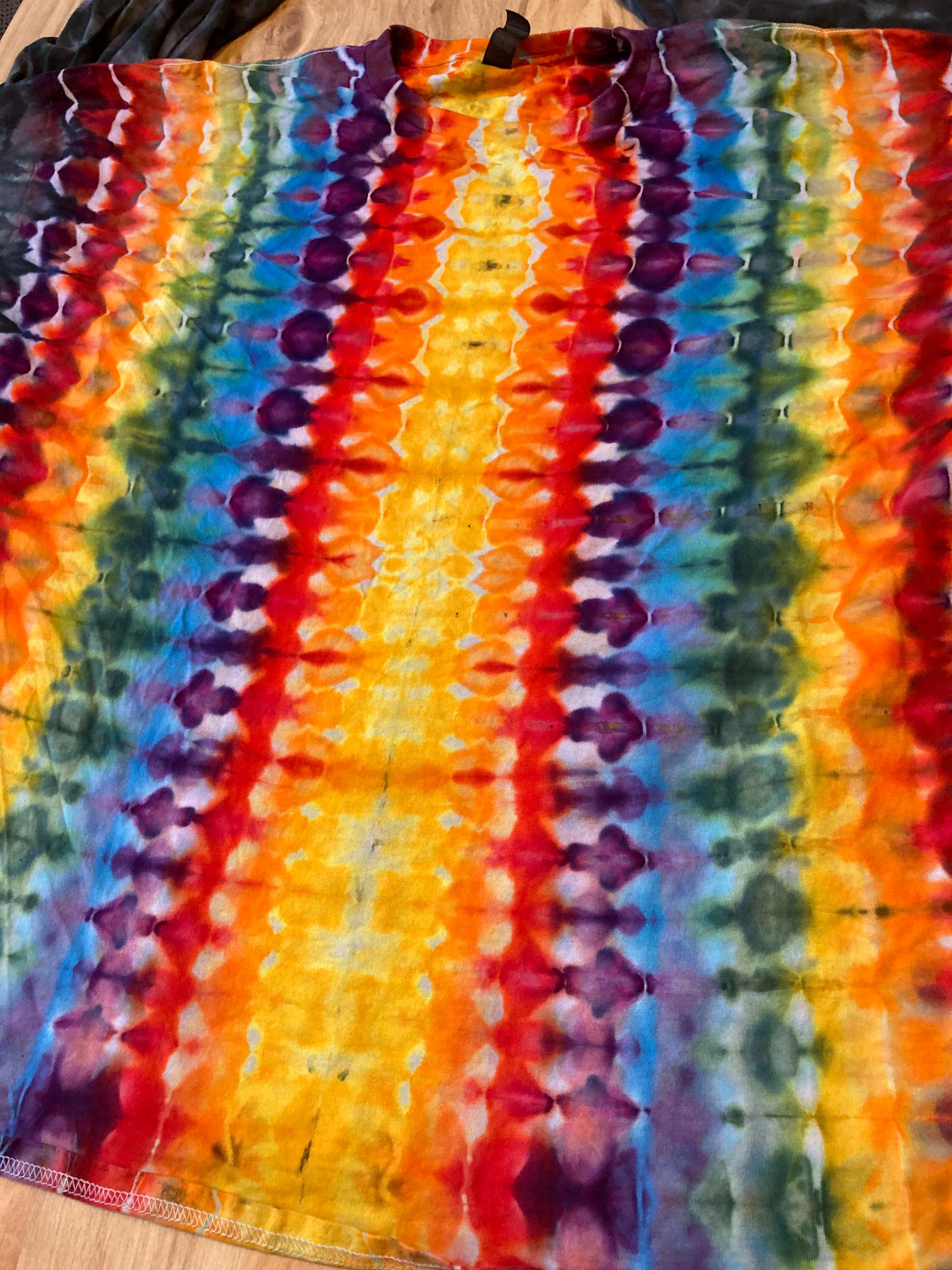 4XL Shirt | Handmade Spiral Swirl Shirt | Trippy Tie Dye Tee | Lotus Flower Shirt | Oversized Tee | Psychedelic Shirt | Long Sleeve Yoga Tee