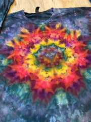 4XL Shirt | Handmade Mandala Shirt | Trippy Tie Dye Tee | Lotus Flower Shirt | Oversized Tee | Psychedelic Shirt | Long Sleeve Yoga Tee