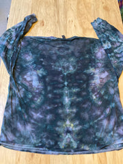 4XL Shirt | Handmade Mandala Shirt | Trippy Tie Dye Tee | Lotus Flower Shirt | Oversized Tee | Psychedelic Shirt | Long Sleeve Yoga Tee