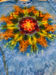 3XL Shirt | Handmade Mandala Shirt | Trippy Tie Dye Tee | Lotus Flower Shirt | Oversized Tee | Psychedelic Shirt | Long Sleeve Yoga Tee