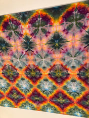 Psychedelic Wall Hanging | Trippy Tie Dye Tapestry | Ice Dye Tapestry | Fractal Tapestry | Above Bed Decor | Psytrance Art