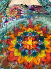 4XL Shirt | Handmade Special Mandala Shirt | Trippy Tie Dye | Lotus Flower Shirt | Oversized Tee | Psychedelic Shirt | Long Sleeve Yoga Tee