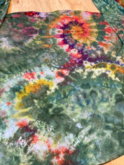 4XL Shirt | Handmade Special Mandala Shirt | Trippy Tie Dye | Lotus Flower Shirt | Oversized Tee | Psychedelic Shirt | Long Sleeve Yoga Tee