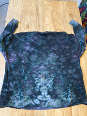 4XL Shirt | Handmade Mandala Shirt | Trippy Tie Dye Tee | Lotus Flower Shirt | Oversized Tee | Psychedelic Shirt | Long Sleeve Yoga Tee