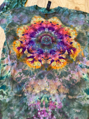 Medium Shirt | Handmade Fractal Shirt | Trippy Tie Dye Tee | Lotus Flower Shirt | Oversized Tee | Psychedelic Shirt | Long Sleeve Yoga Tee