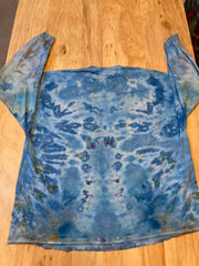 3XL Shirt | Handmade Mandala Shirt | Trippy Tie Dye Tee | Lotus Flower Shirt | Oversized Tee | Psychedelic Shirt | Long Sleeve Yoga Tee