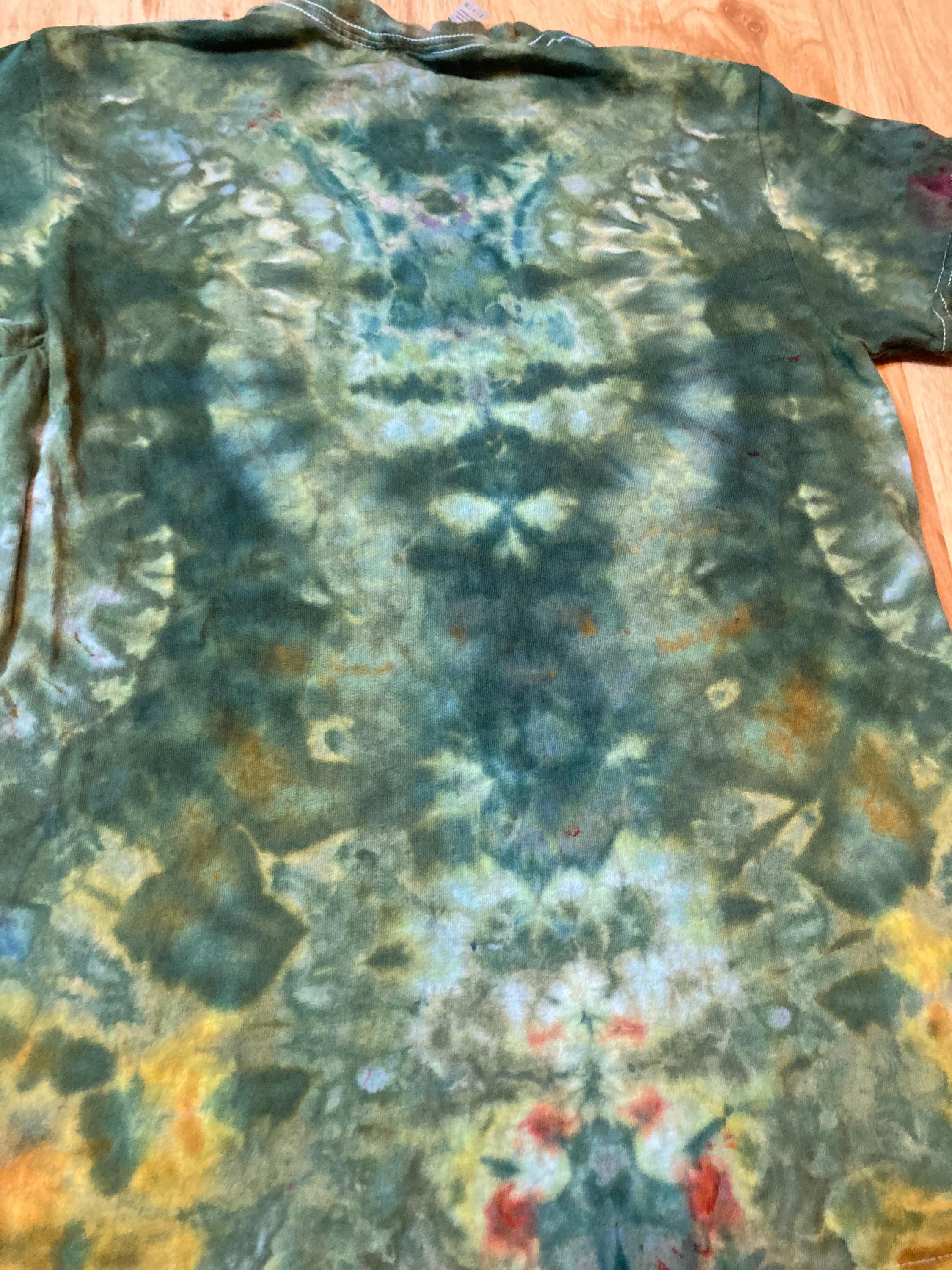 Small Shirt | Lotus Tie Dye Shirt | Psychedelic T Shirt | Galaxy Ice Dye Shirt | Festival Shirt | Mandala Psytrance Shirt | Geode Tie Dye