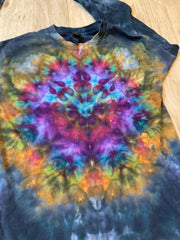 Small Shirt | Handmade Mandala Shirt | Trippy Tie Dye Tee | Lotus Flower Shirt | Oversized Tee | Psychedelic Shirt | Long Sleeve Yoga Tee