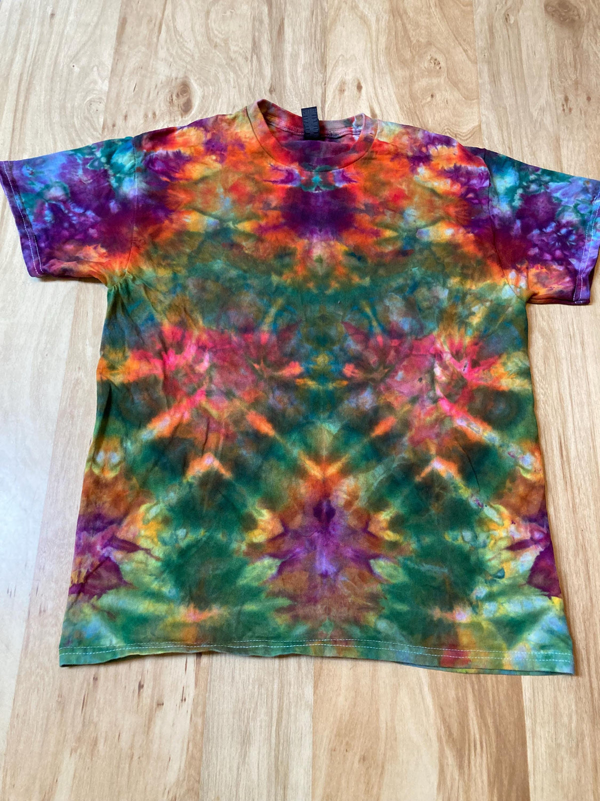 Medium Shirt | Fractal Tie Dye Shirt | Psychedelic T Shirt | Galaxy Ice Dye Shirt | Festival Shirt | Mandala Psytrance Shirt | Geode Tie Dye