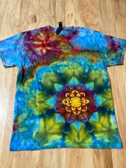 Medium Shirt | Special Tie Dye Shirt | Psychedelic T Shirt | Galaxy Ice Dye Shirt | Festival Shirt | Mandala Psytrance Shirt | Geode Tie Dye