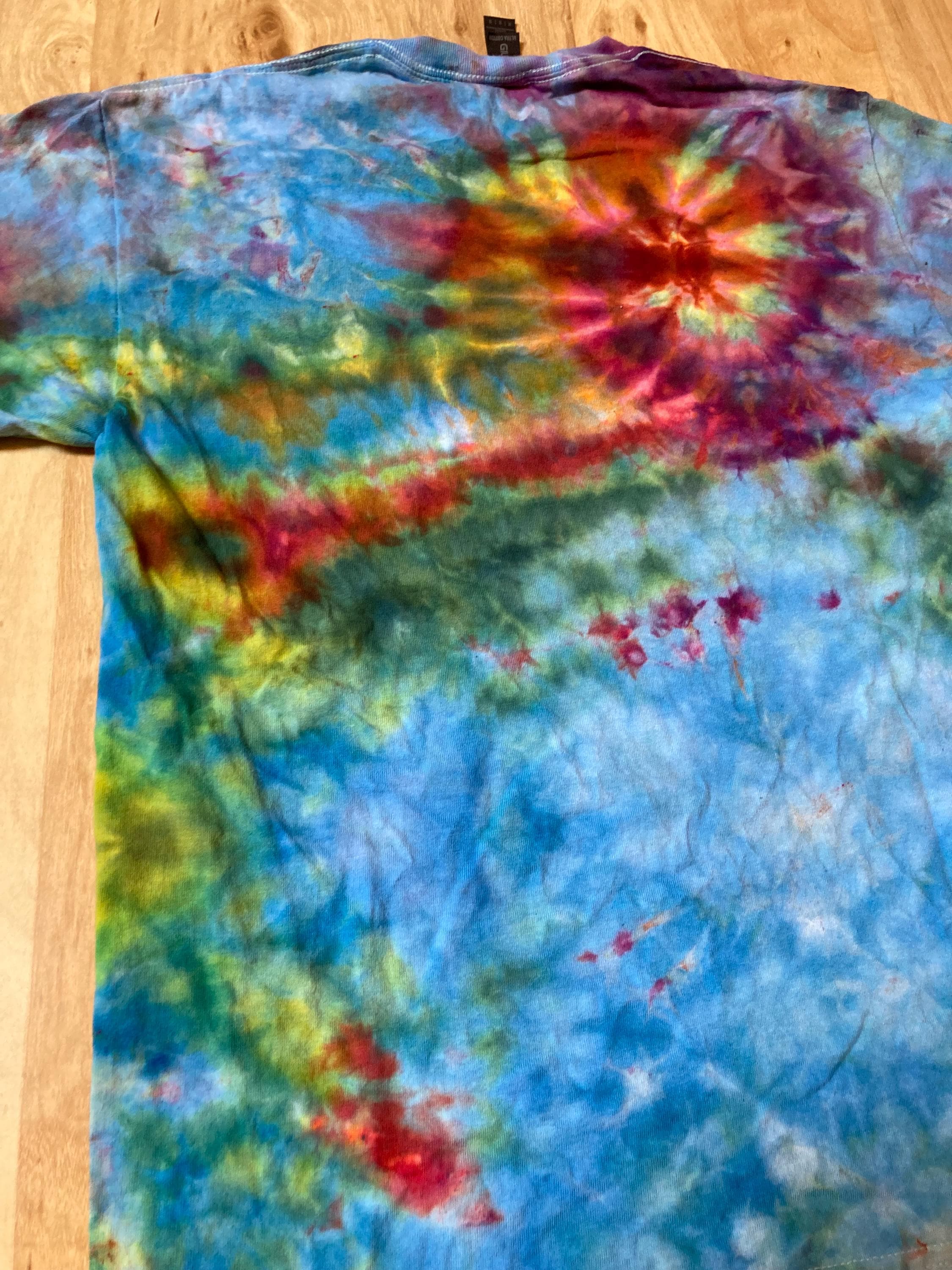 Medium Shirt | Special Tie Dye Shirt | Psychedelic T Shirt | Galaxy Ice Dye Shirt | Festival Shirt | Mandala Psytrance Shirt | Geode Tie Dye