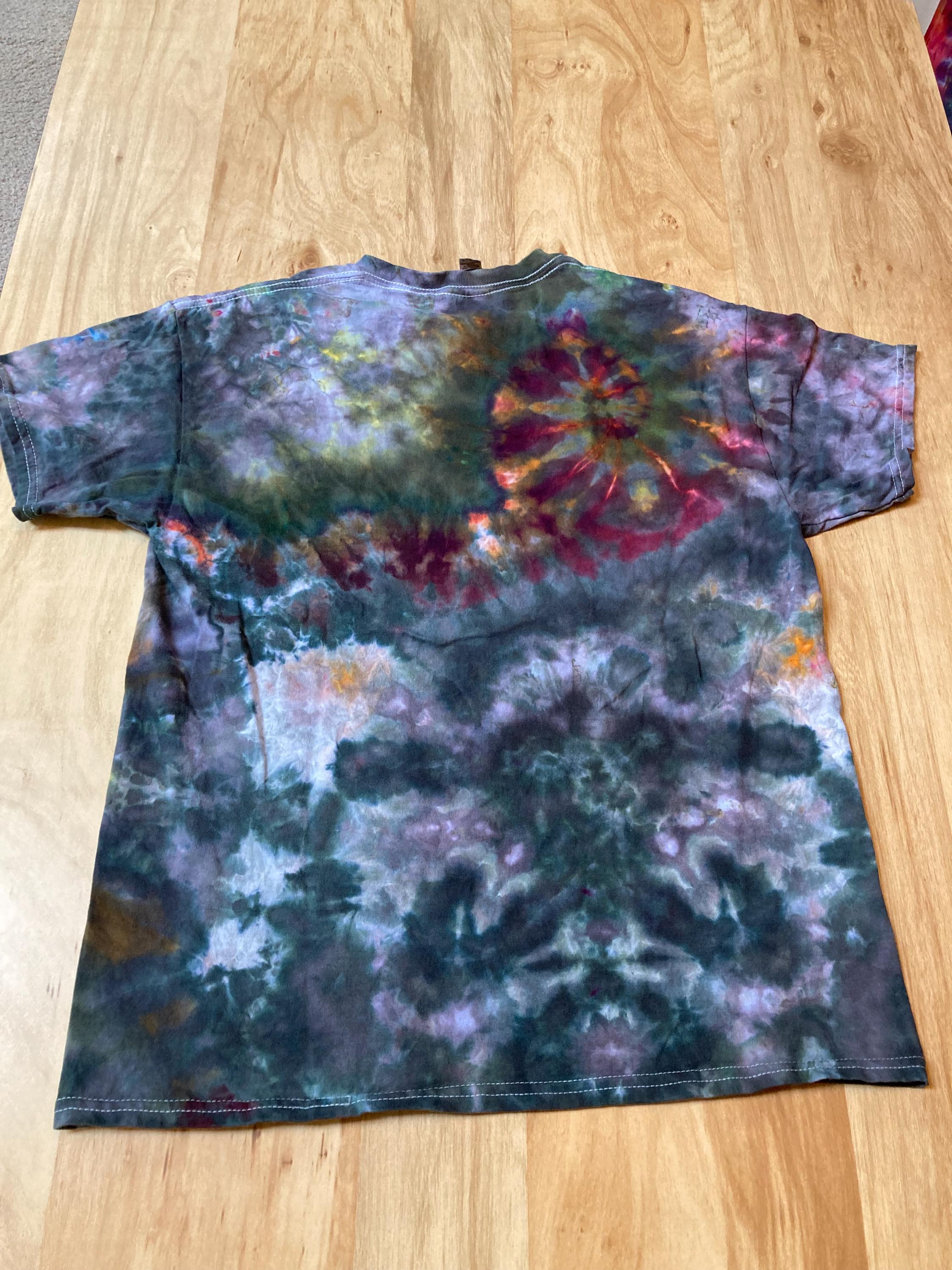 Large Special Tie Dye T-Shirt psychedelic kaleidoscopic mandala  ice dye