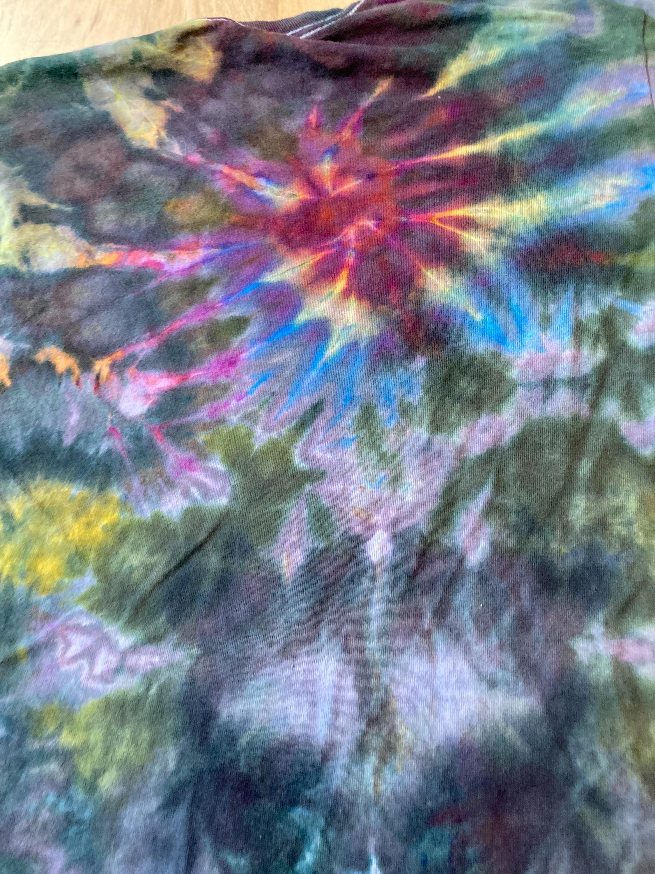 Medium Shirt | Handmade Special Mandala Shirt | Trippy Tie Dye | Lotus Flower Shirt | Oversized Tee | Psychedelic Shirt | Long Sleeve Tee