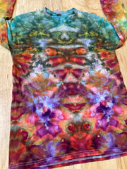 Small Shirt | Handmade Spiral Swirl Shirt | Trippy Tie Dye Tee | Lotus Flower Shirt | Oversized Tee | Psychedelic Shirt | Long Sleeve Yoga