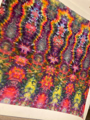 Psychedelic Wall Hanging | Trippy Tie Dye Tapestry | Ice Dye Tapestry | Fractal Tapestry | Above Bed Decor | Psytrance Art
