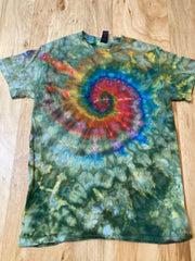 Small Shirt | Spiral Tie Dye Shirt | Psychedelic T Shirt | Galaxy Ice Dye Shirt | Festival Shirt | Mandala Psytrance Shirt | Geode Tie Dye