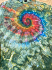 Small Shirt | Spiral Tie Dye Shirt | Psychedelic T Shirt | Galaxy Ice Dye Shirt | Festival Shirt | Mandala Psytrance Shirt | Geode Tie Dye