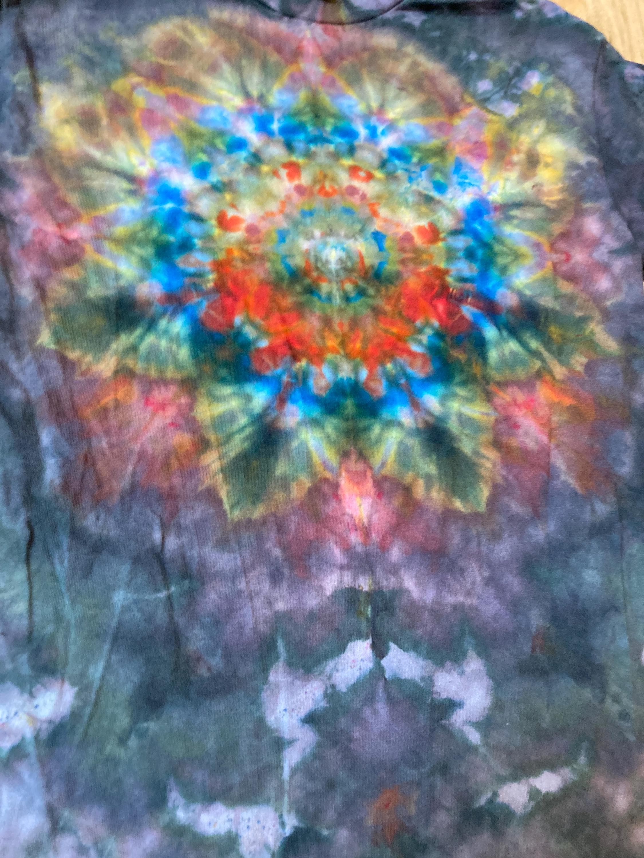 Medium Shirt | Lotus Tie Dye Shirt | Psychedelic T Shirt | Galaxy Ice Dye Shirt | Festival Shirt | Mandala Psytrance Shirt | Geode Tie Dye