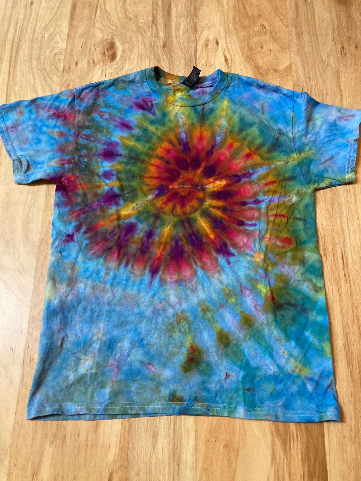 Medium Shirt | Spiral Tie Dye Shirt | Psychedelic T Shirt | Galaxy Ice Dye Shirt | Festival Shirt | Mandala Psytrance Shirt | Geode Tie Dye