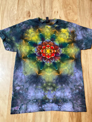 Medium Shirt | Lotus Tie Dye Shirt | Psychedelic T Shirt | Galaxy Ice Dye Shirt | Festival Shirt | Mandala Psytrance Shirt | Geode Tie Dye