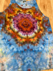 Medium Tank Top | Lotus Mandala Tank Top | Galaxy Ice Dye Shirt | Psychedelic Shirt | Yoga Tank Top | Festival Apparel | Trippy Hippie Shirt