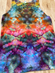 Small Tank Top | Lotus Mandala Tank Top | Galaxy Ice Dye Shirt | Psychedelic Shirt | Yoga Tank Top | Festival Apparel | Trippy Hippie Shirt