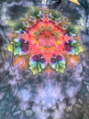 Small Shirt | Handmade Fractal Shirt | Trippy Tie Dye Tee | Lotus Flower Shirt | Oversized Tee | Psychedelic Shirt | Long Sleeve Yoga Tee