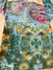Small Shirt | Handmade Special Mandala Shirt | Trippy Tie Dye Tee| Lotus Flower Shirt | Oversized Tee | Psychedelic Shirt | Long Sleeve Yoga