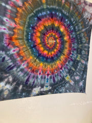 Psychedelic Wall Hanging | Trippy Tie Dye Tapestry | Ice Dye Tapestry | Fractal Tapestry | Above Bed Decor | Psytrance Art