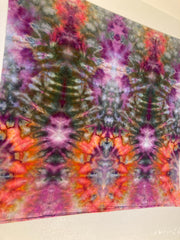 Psychedelic Wall Hanging | Trippy Tie Dye Tapestry | Ice Dye Tapestry | Fractal Tapestry | Above Bed Decor | Psytrance Art